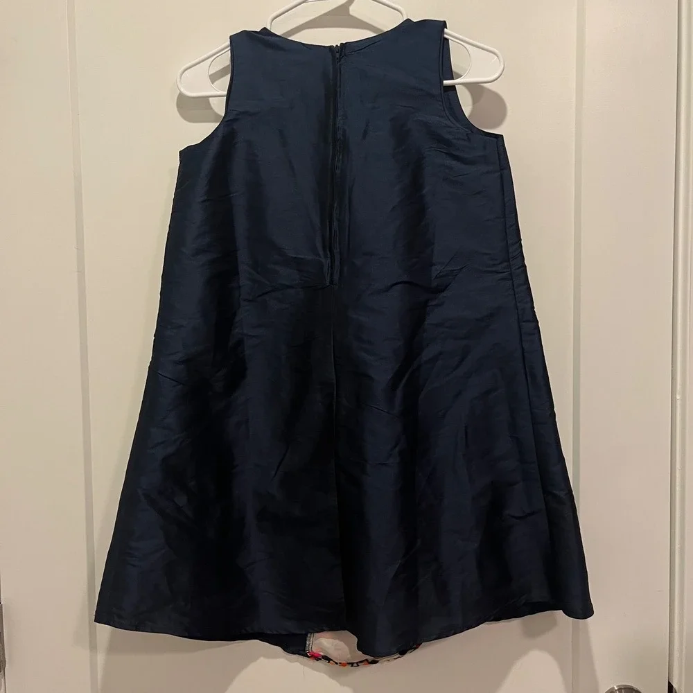A.T.U.N. Girls Navy Blue Floral Embroidered Sleeveless Party Dress Size 13-14Y